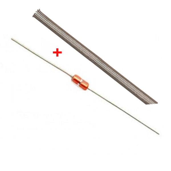 thermistance ntc 100k 3950 1% + isolant thermique fibre de verre